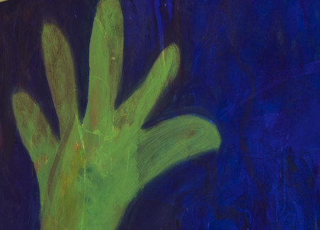 A Glove original painting by Ugnė Mitigailaitė. Contemporary Art