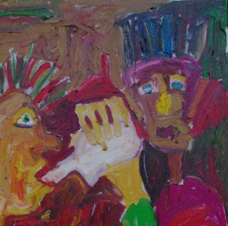 A Team original painting by Romanas Averincevas. Paintings With People