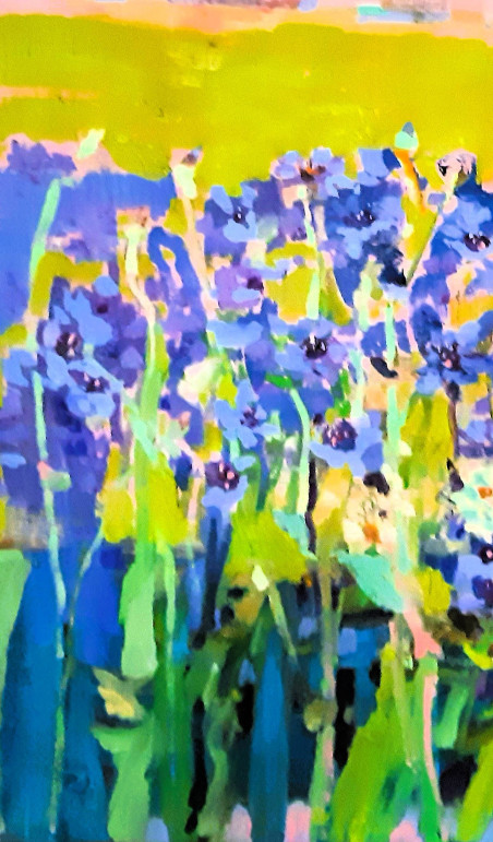 Cornflowers original painting by Loreta Zdanavičienė. Flowers