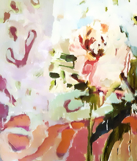 Peonies original painting by Loreta Zdanavičienė. Flowers