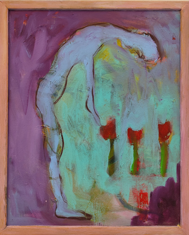 Before original painting by Ugnė Mitigailaitė. Contemporary Art