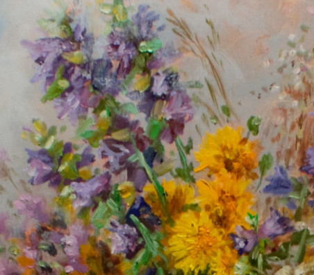 Summer Bouquet original painting by Irma Pažimeckienė. Still-Life