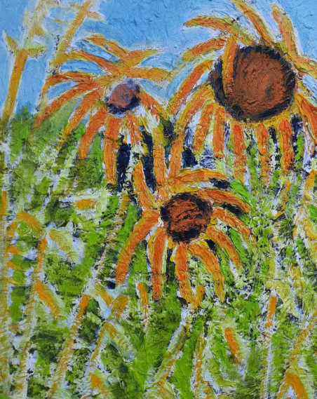 Midsummer original painting by Gitas Markutis. Flowers