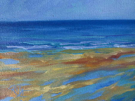 Shore of Tranquility. Sea original painting by Rita Medvedevienė. Sea