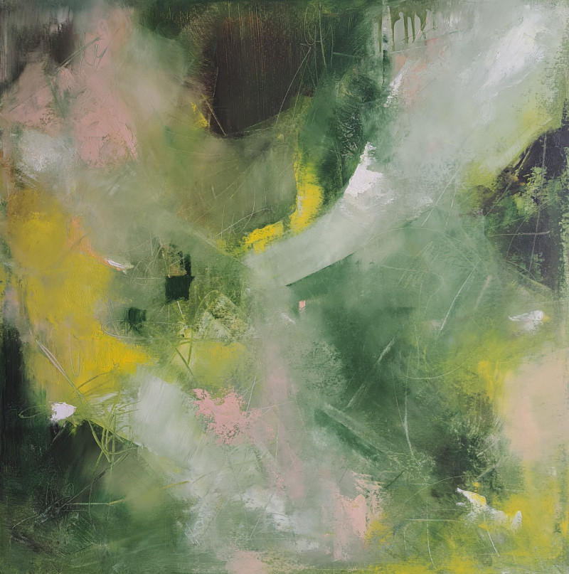 Summer Green original painting by Lina Videckienė. Abstract Paintings