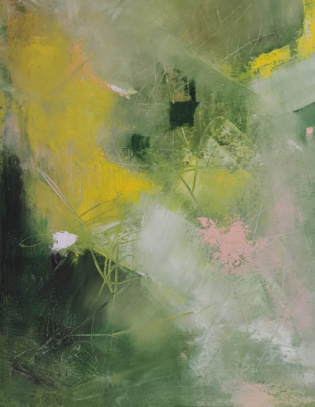 Summer Green original painting by Lina Videckienė. Abstract Paintings