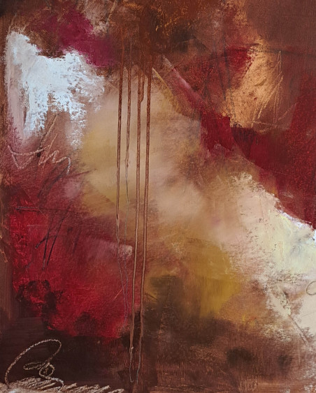 Earthly Again original painting by Lina Videckienė. Abstract Paintings