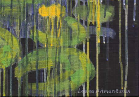 Nuphar original painting by Laura Aitmanė. Lithuanian Landscape Paintings