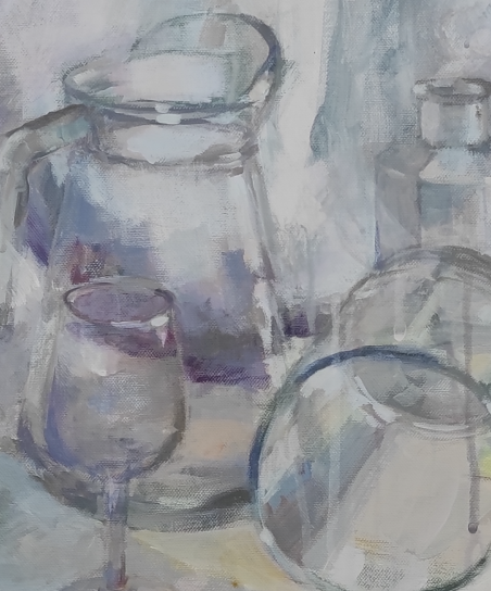 Glass still life original painting by LinaVai. Still-Life