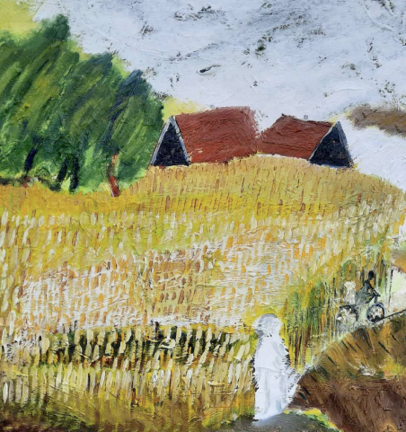 Noon in August original painting by Gitas Markutis. Lithuanian Landscape Paintings