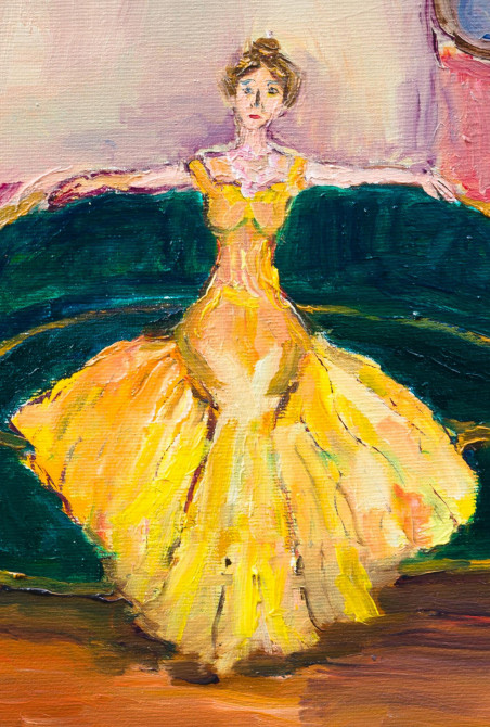 Yellow Dress original painting by Aistė Bugailiškytė. Paintings With People