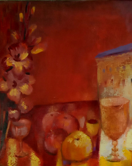 August Still-life original painting by Vidmantas Jažauskas. Still-Life