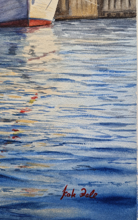 Meridian original painting by Kate Zale. Marine Art