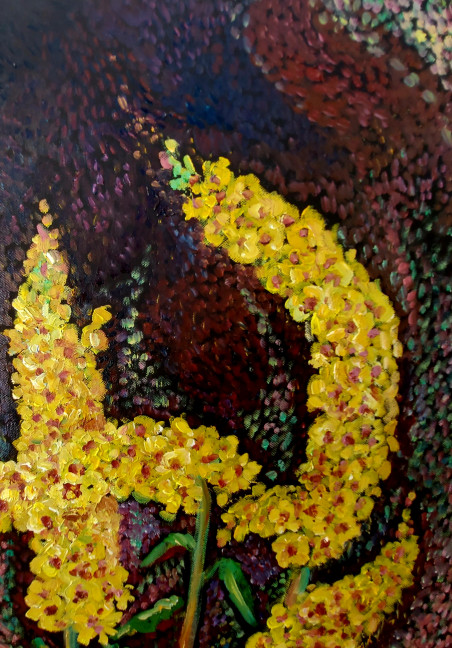 Mullein The Summer Beauty original painting by Aleksandra Šimkutė Norbutienė. Flowers