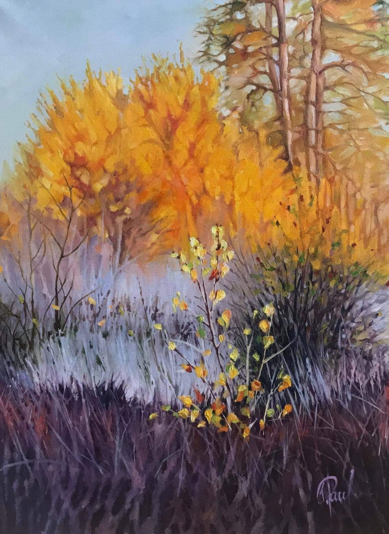 Autumn Is Coming original painting by Sigita Paulauskienė. Lithuanian Landscape Paintings