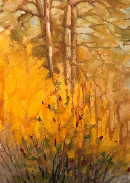 Autumn Is Coming original painting by Sigita Paulauskienė. Lithuanian Landscape Paintings