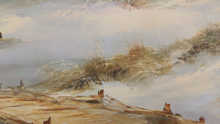 Dunes original painting by Rimantas Grigaliūnas. Marine Art