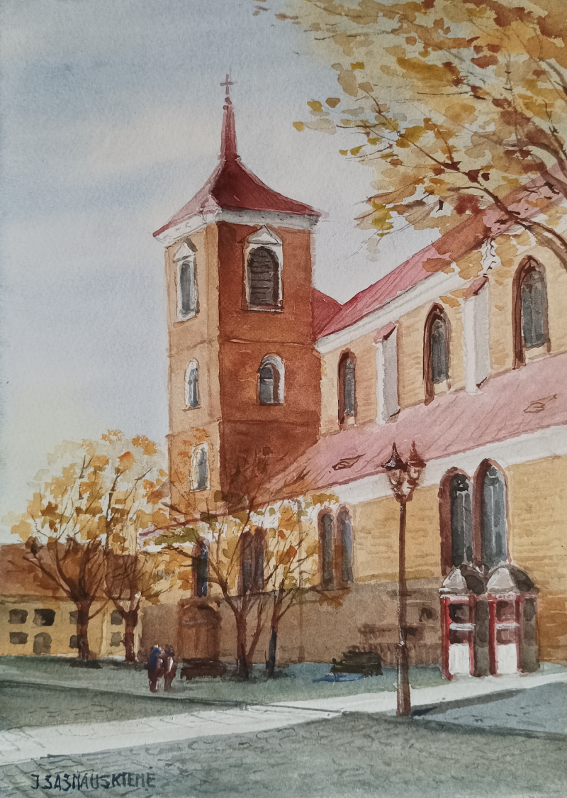 Kaunas cathedral 9 original painting by Jūratė Sasnauskienė. Home