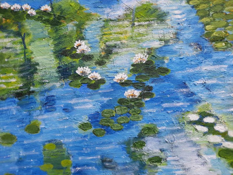 Lilies of the Great Lake original painting by Gitas Markutis. Flowers