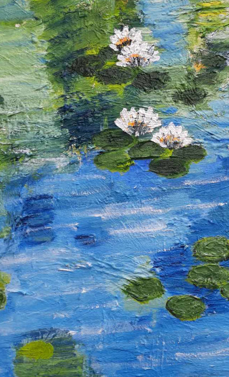 Lilies of the Great Lake original painting by Gitas Markutis. Flowers