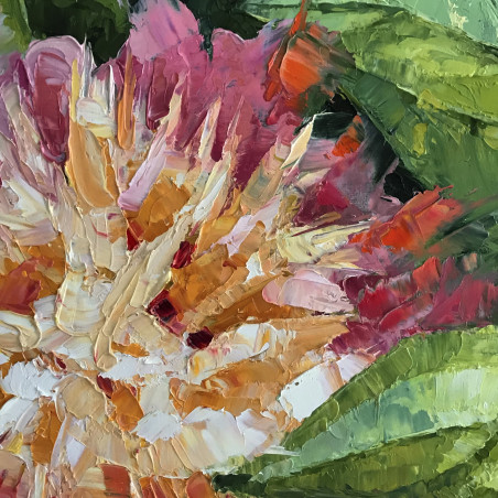 Bloom of Peony original painting by Sigita Paulauskienė. Talk Of Flowers