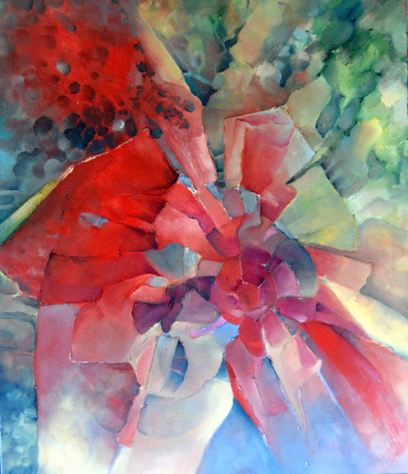 Flower Explosion original painting by Lina Urbanavičienė. Abstract Paintings