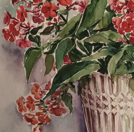 Those fragrant phlox original painting by Jūratė Sasnauskienė. Home