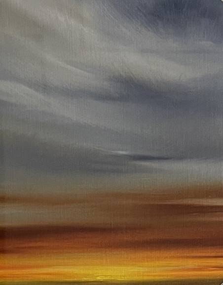 Study of Sunset original painting by Daiva Karaliūtė. Lithuanian Landscape Paintings