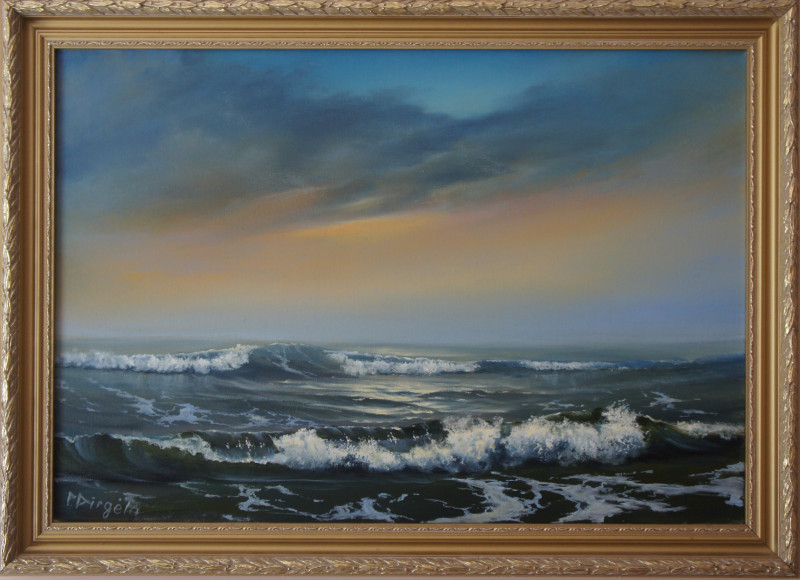 SEA 169 original painting by Povilas Dirgėla. Marine Art