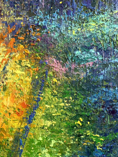 September Shimmering With Gold original painting by Nijolė Grigonytė Lozovska. Lithuanian Landscape Paintings