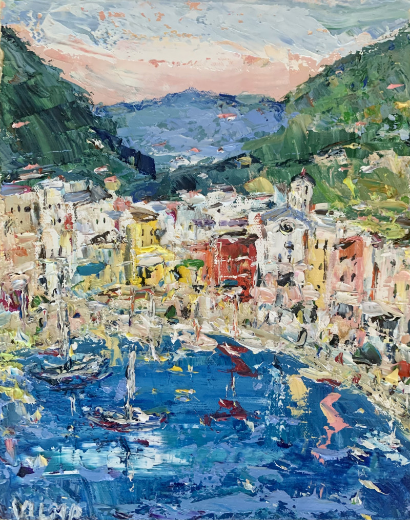 Portofino original painting by Vilma Gataveckienė. Lithuanian Landscape Paintings