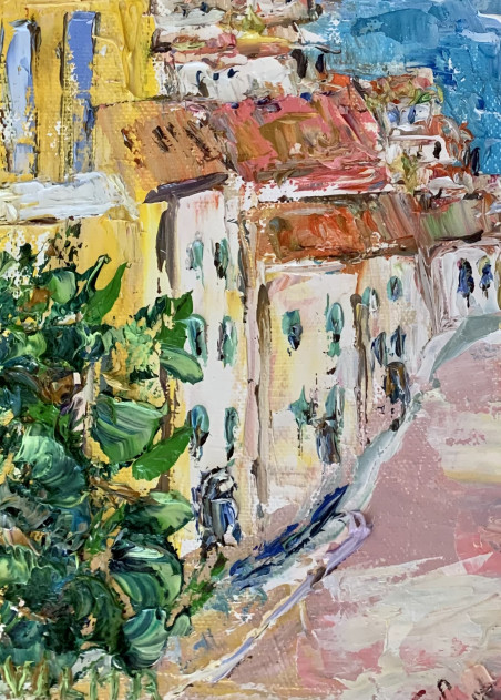 Day in Nice, France original painting by Vilma Gataveckienė. Lithuanian Landscape Paintings