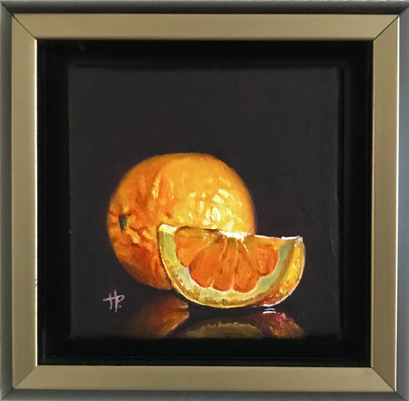 Orange original painting by Sigita Paulauskienė. Miniature