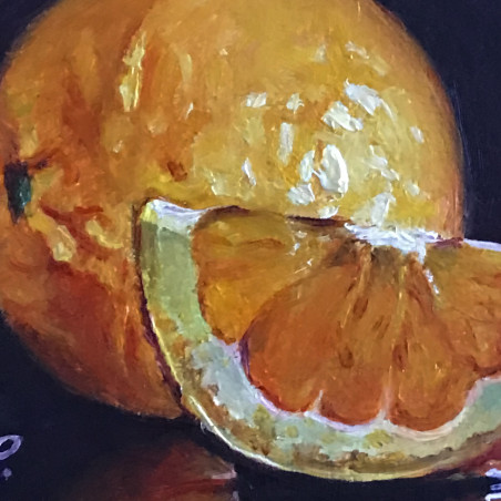 Orange original painting by Sigita Paulauskienė. Miniature