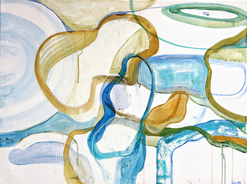 Flow original painting by Vesta Vaitkutė. Abstract Paintings