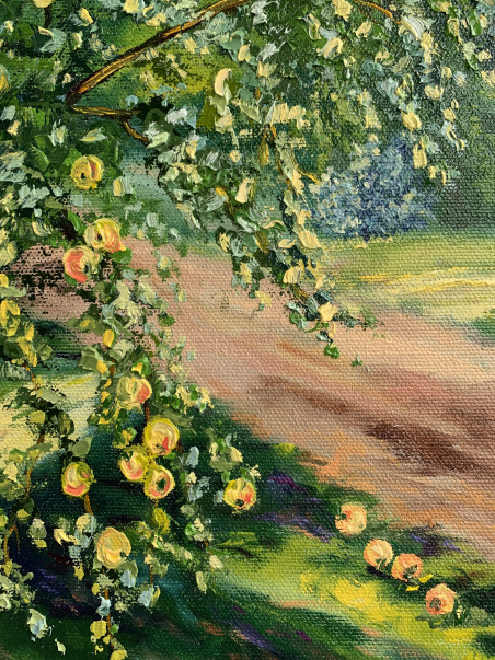 Shining Summer original painting by Rita Medvedevienė. Lithuanian Landscape Paintings