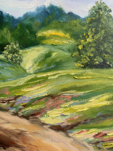 Shining Summer original painting by Rita Medvedevienė. Lithuanian Landscape Paintings