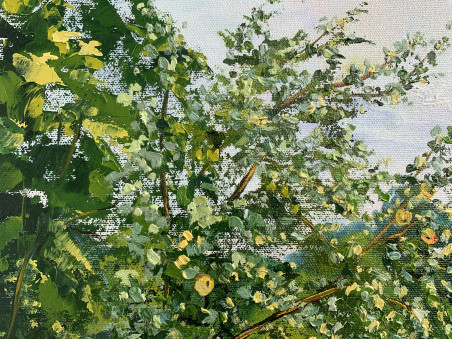 Shining Summer original painting by Rita Medvedevienė. Lithuanian Landscape Paintings