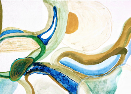 Photosynthesis original painting by Vesta Vaitkutė. Abstract Paintings