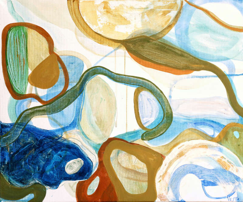 Under Water original painting by Vesta Vaitkutė. Abstract Paintings