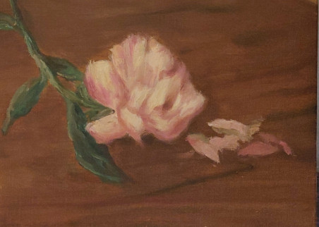 Roses and Peonies original painting by Vytautas Žirgulis. Paintings for living room