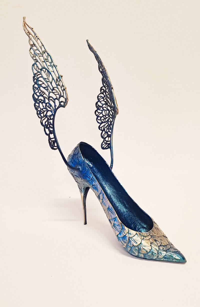 Cinderella's Shoe. Flight original painting by Marius Zavadskis. Sculptures