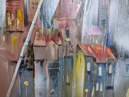 Summer rain original painting by Alvydas Venslauskas. Home