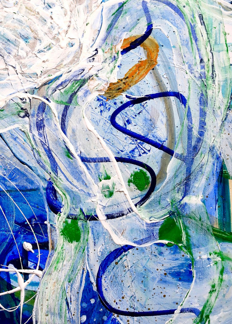 Space Cell original painting by Vesta Vaitkutė. Abstract Paintings