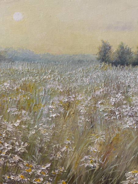 A Wave of Blooms original painting by Danutė Virbickienė. Lithuanian Landscape Paintings