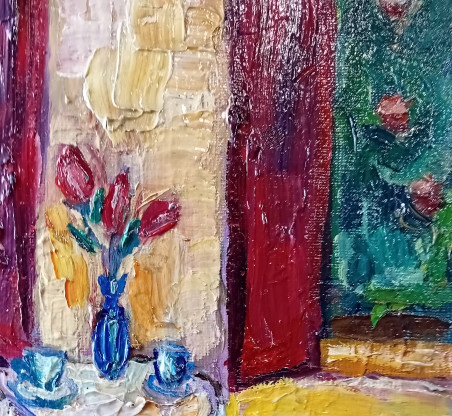 Yellow Room original painting by Aistė Bugailiškytė. Neo Expressionism