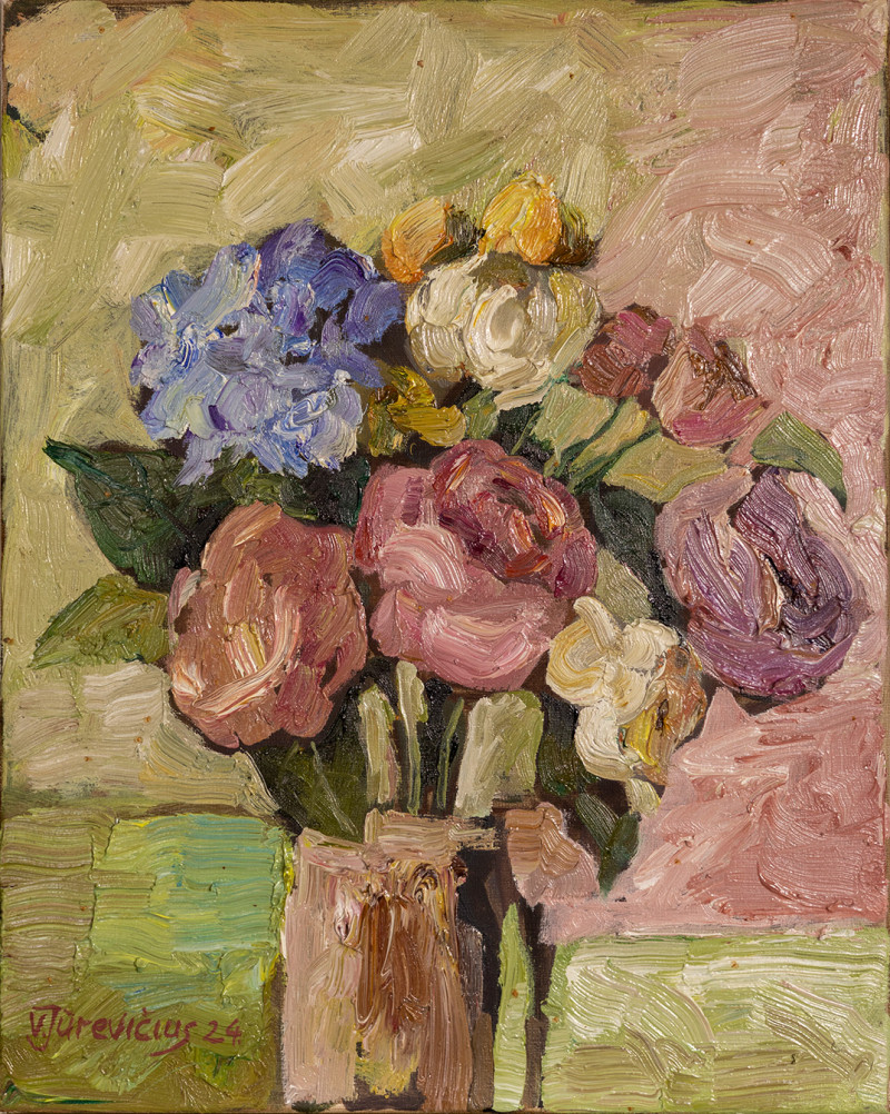 Bouquet No. 2 original painting by Vytautas Jūrevičius. Still-Life