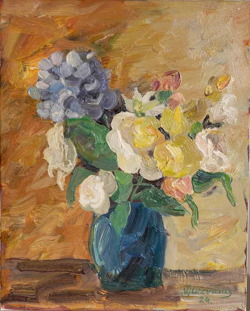 Bouquet No. 3 original painting by Vytautas Jūrevičius. Still-Life