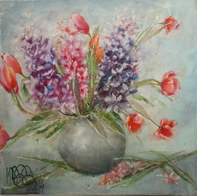 Tenderness 6 original painting by Inesa Škeliova. Still-Life