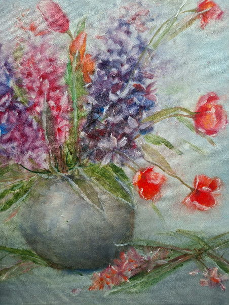 Tenderness 6 original painting by Inesa Škeliova. Still-Life